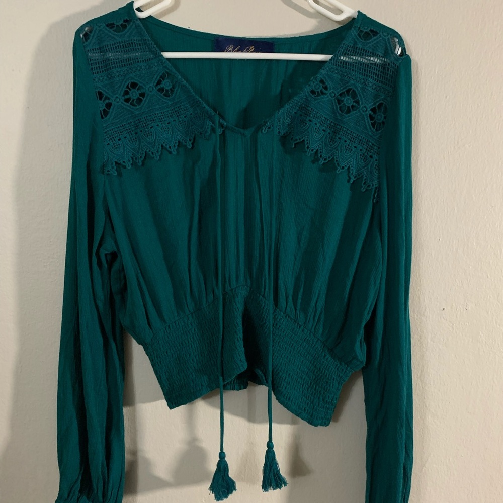Long Sleeved Blouse w/ Tassels